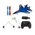 thumbnail image 3 of Avión RC de espuma con tren de aterrizaje, ligero, portátil y con control remoto, ideal para parques, adultos, niños y niñas. azul, 3 of 9