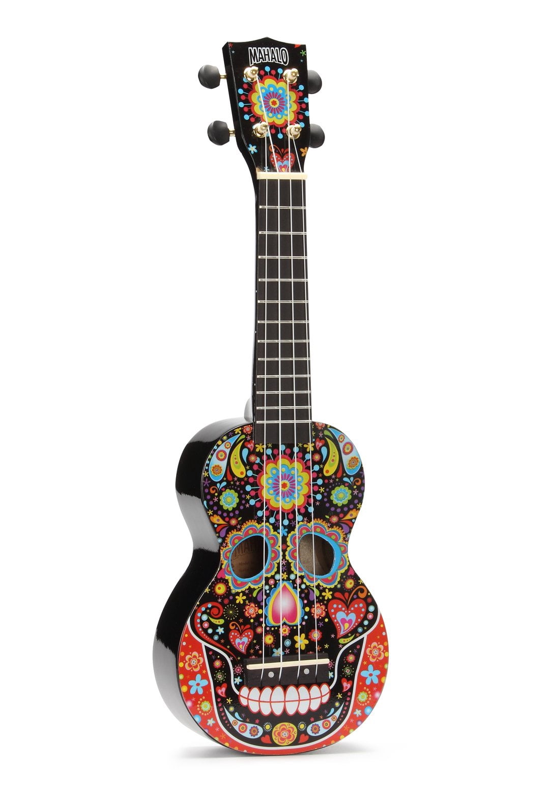 Art Series Soprano Ukulele w/Bag Skull Day of the Dead Skull