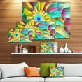 thumbnail image 3 of Multi Color Stained Glass Spirals - Floral Canvas Art Print, 3 of 4