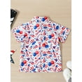 thumbnail image 6 of Wassery 4th of July Toddler Baby Boys Independence Day Outfits  Flag/Hat Print Button Shirt + Blue Casual Shorts 2Pcs 6M 1 2 3 4 5 Years Summer Casual Gentleman Clothes Set 0-3T, 6 of 9