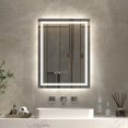 thumbnail image 1 of ExBrite 20"x28" LED Bathroom Mirror,Frontlit & Blacklit Lighted Bathroom Mirror with Anti Fog,Dimmable,Color Temperature Adjustable,CRI 90+,Horizontal/Vertical Vanity Wall-Mounted Mirror, 1 of 8