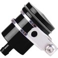 thumbnail image 1 of MRELC Copa de aceite de depósito de líquido de frenos de aluminio universal para motocicleta compatible con Yamaha Kawasaki Honda Suzuki BMW y más (negro), 1 of 5