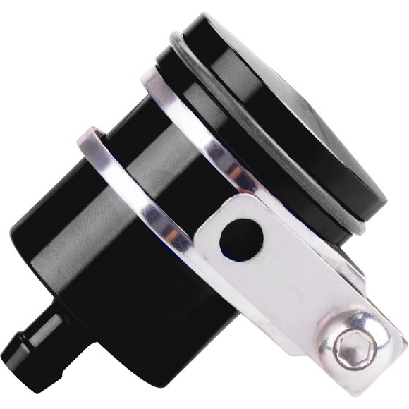 MRELC Copa de aceite de depósito de líquido de frenos de aluminio universal para motocicleta compatible con Yamaha Kawasaki Honda Suzuki BMW y más (negro)