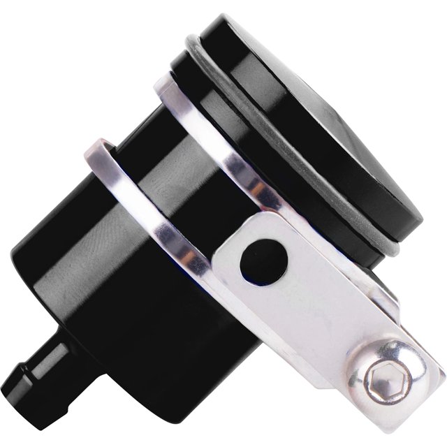 MRELC Copa de aceite de depósito de líquido de frenos de aluminio universal para motocicleta compatible con Yamaha Kawasaki Honda Suzuki BMW y más (negro)