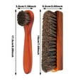 thumbnail image 4 of Suede Brush Set, Horsehair Shine Shoes Brush Kit Polish Dauber Applicators Cleaning Leather Shoes Boots Care Brushes Suede Cleaner Brush, 2 Pcs, 7.09x2.05" & 6.89x1.38", 4 of 5