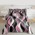 thumbnail image 2 of Manfei Girly Pink Minimalst Bedding Comforter Set, Stripes Ombre Twin Comforter Sets, Abstract Geometric Reversible Bedding Set, Breathable Home Decor, 2pcs, 2 of 8