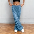 thumbnail image 5 of GEWSEY Women Sparkle Outfits Sequin Pants Elastic Waist Wide Leg Trousers Glitter Shiny Pants Bling Party Clubwear (Sky Blue, XL), 5 of 8