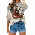thumbnail image 6 of Craaazy Christmas Vintage Printed Round-neck Pullover For Men And Women's Casual Sporty Gifts Long-sleeved Fleece Sweatshirt To ps, 6 of 9
