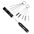 thumbnail image 3 of Kits de limpieza de aerógrafo, herramienta de limpieza por pulverización, punta para boquilla, cepillo limpiador de aerógrafo de Metal para piezas de negro, 3 of 8