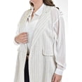 thumbnail image 4 of Chaleco de lino Roman Fashion con líneas beige Talla 38, 4 of 6