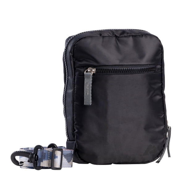 Ozark Trail 2L Unisex Nylon Crossbody Bag, Black