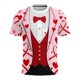 thumbnail image 2 of Xuyuer Valentine's Day Women's Tshirts Holiday Party Funny Costume 3D Print Funny Tuxedo Graphic T-Shirt Novelty Short Sleeve Crewneck Shirt Circus Costume Showman T-Shir, 2 of 9