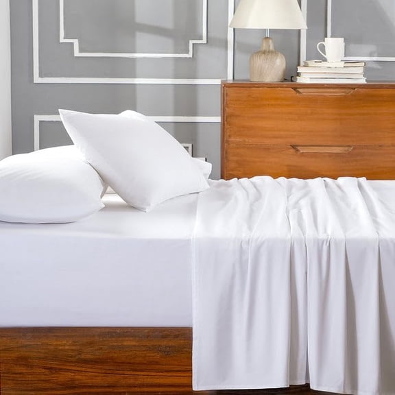 Relax LINEN 1000 Thread Count Egyptian Cotton Sheet Set, Queen, White, 15" Deep Pocket
