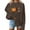 Brown, variant on Patlollav Plus Size Halloween Sweatshirt Women Pumpkin Coffee Graphic Cute Halloween Shirts Fall