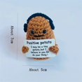 thumbnail image 1 of Muñeco de punto de lana hecho a mano para decoración del hogar, adorno divertido de patatas, regalo de Navidad, novedad, 1 of 4