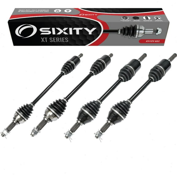 4 pc Sixity XT Front Rear Left Right Axles compatible with John Deere Gator XUV 625i 4x4 2011-2016