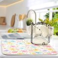 thumbnail image 5 of Yayeee Dish Drying Mat for Kitchen Counter 18"x24" Microfiber Absorbent Pad, Cute Pastel Flowers Pattern, 5 of 7