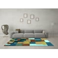 thumbnail image 3 of Ahgly Company Indoor Rectangle Abstract Light Blue Contemporary Area Rugs, 5' x 8', 3 of 4