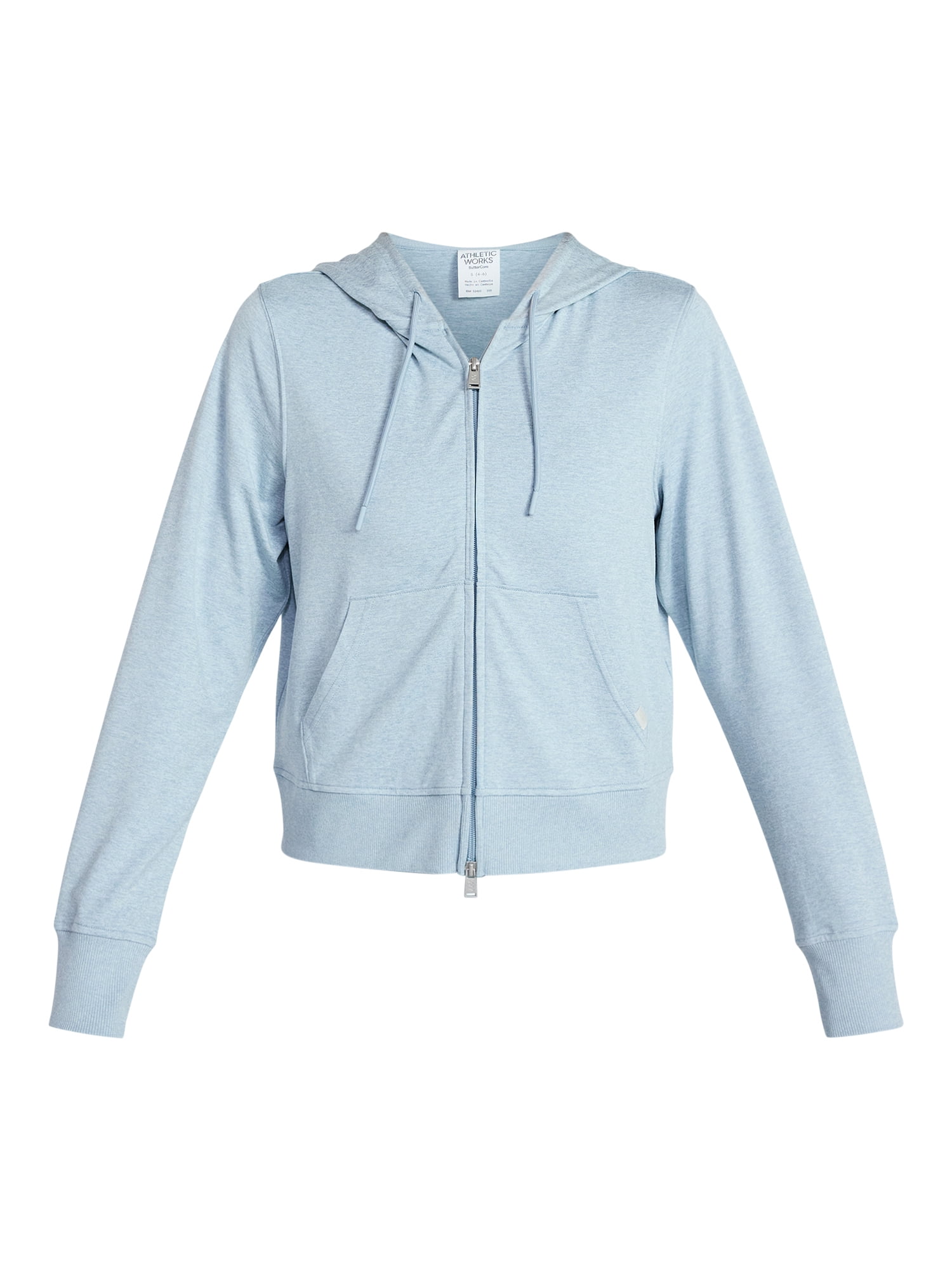 Athletic Works Women's and Women's Plus ButterCore Zip Front Hoodie, Sizes XS-4X