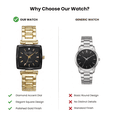 thumbnail image 6 of Jessica Simpson Diamond Collection Women's Square Dial Watch, Metal Band, Classic Quartz Movement, Elegant Dress Watch, 6 of 6