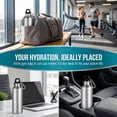 thumbnail image 5 of YEMNPIOS 17oz Reusable Aluminum Water Bottles Leakproof Twist Lids Metal Buckle Silver for Outdoor Sport Bike Camping Gym Hiking Fishing 2 Pcs, 5 of 7