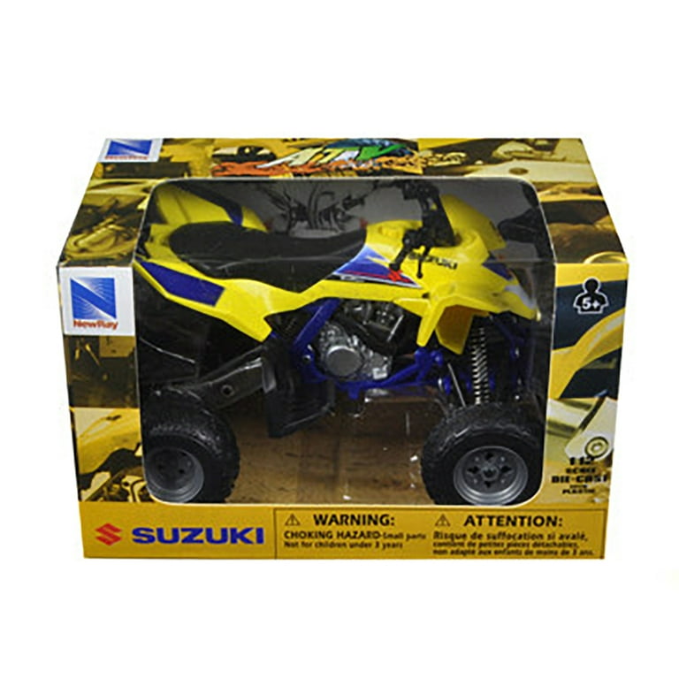 Suzuki Quad Racer R450 ATV Yellow and Blue 1/12 Diecast Model by