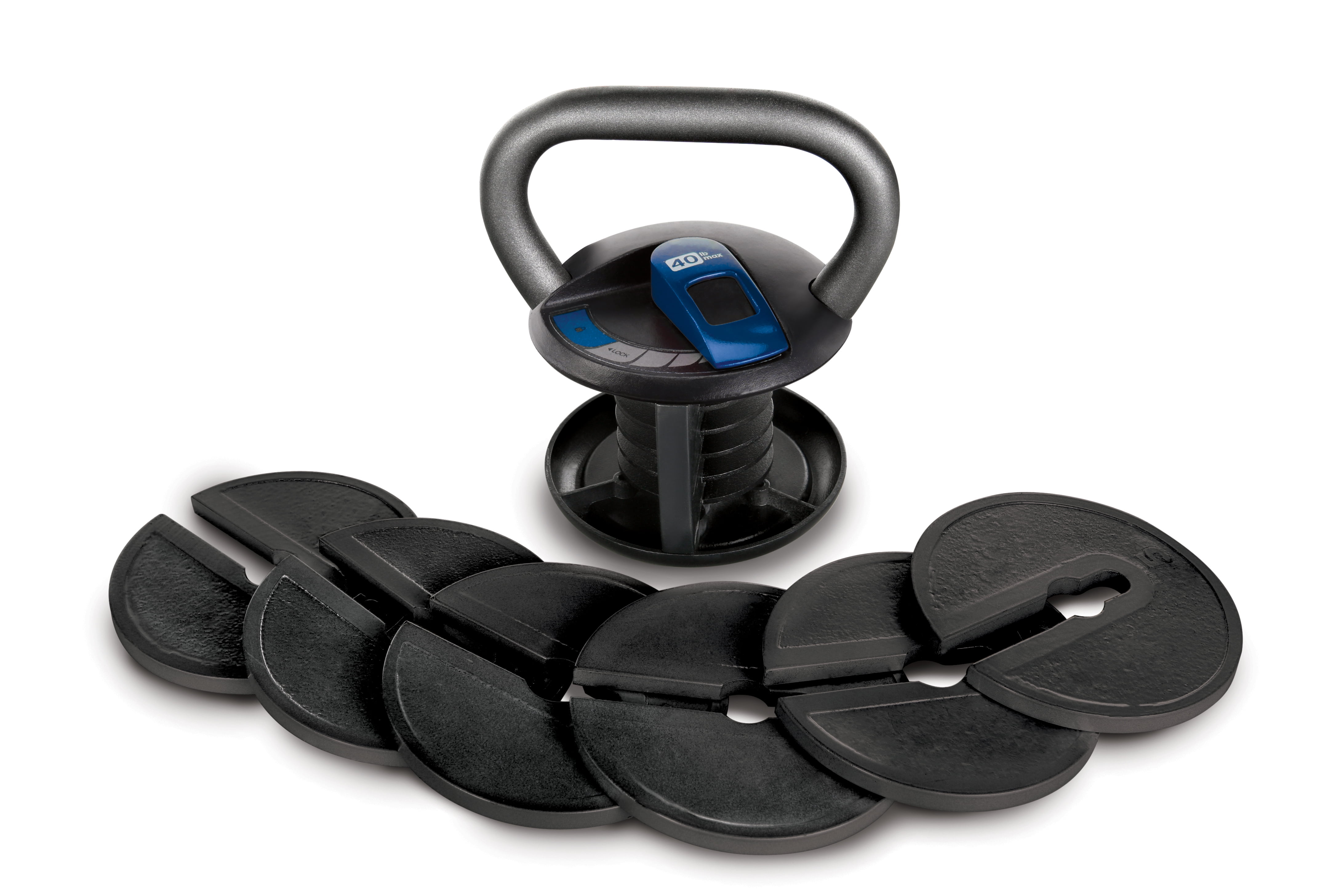 NordicTrack 40//20 lb Adjustable Kettlebell with Wide Handle