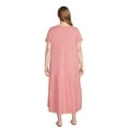 thumbnail image 3 of Terra & Sky Women's Plus Size Tiered Knit Maxi Dress, 3 of 5