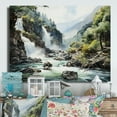 thumbnail image 2 of Designart "Cascading Dreams along the Columbia River" Landscapes Metal Wall Art, 2 of 5