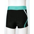 thumbnail image 6 of YiZYiF Kids Girls Sleeveless Double Straps Criss Cross Crop Top with Color Block Shorts for Dance Sports Workout B Blue Green 14, 6 of 7