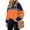 Orange, variant on Womens Sweaters Fall Long Sleeve Knit Tops Striped Oversized Sweater Batwing Sleeve, Cute Lightweight Side Slit Crew Neck Knitted Pullover Spring Clothes Winter Outfits, Beige L