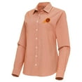 thumbnail image 2 of Women's Antigua Burnt Orange Phoenix Suns Porter Woven Long Sleeve Button-Up Shirt, 2 of 3