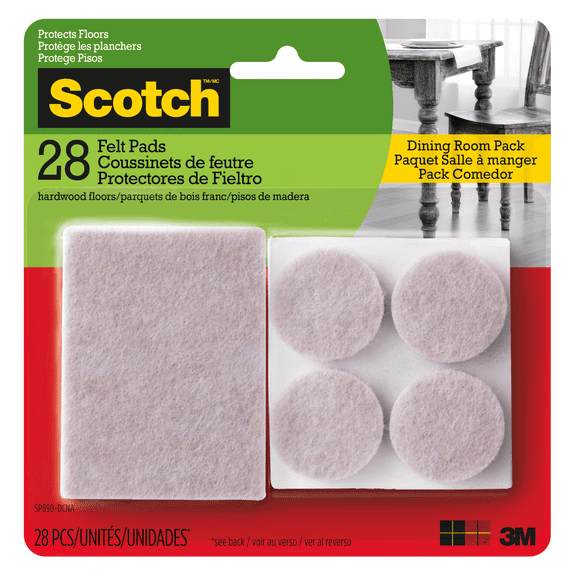 Scotch Felt Pads Dining Room Pack: 28-pack (Beige)