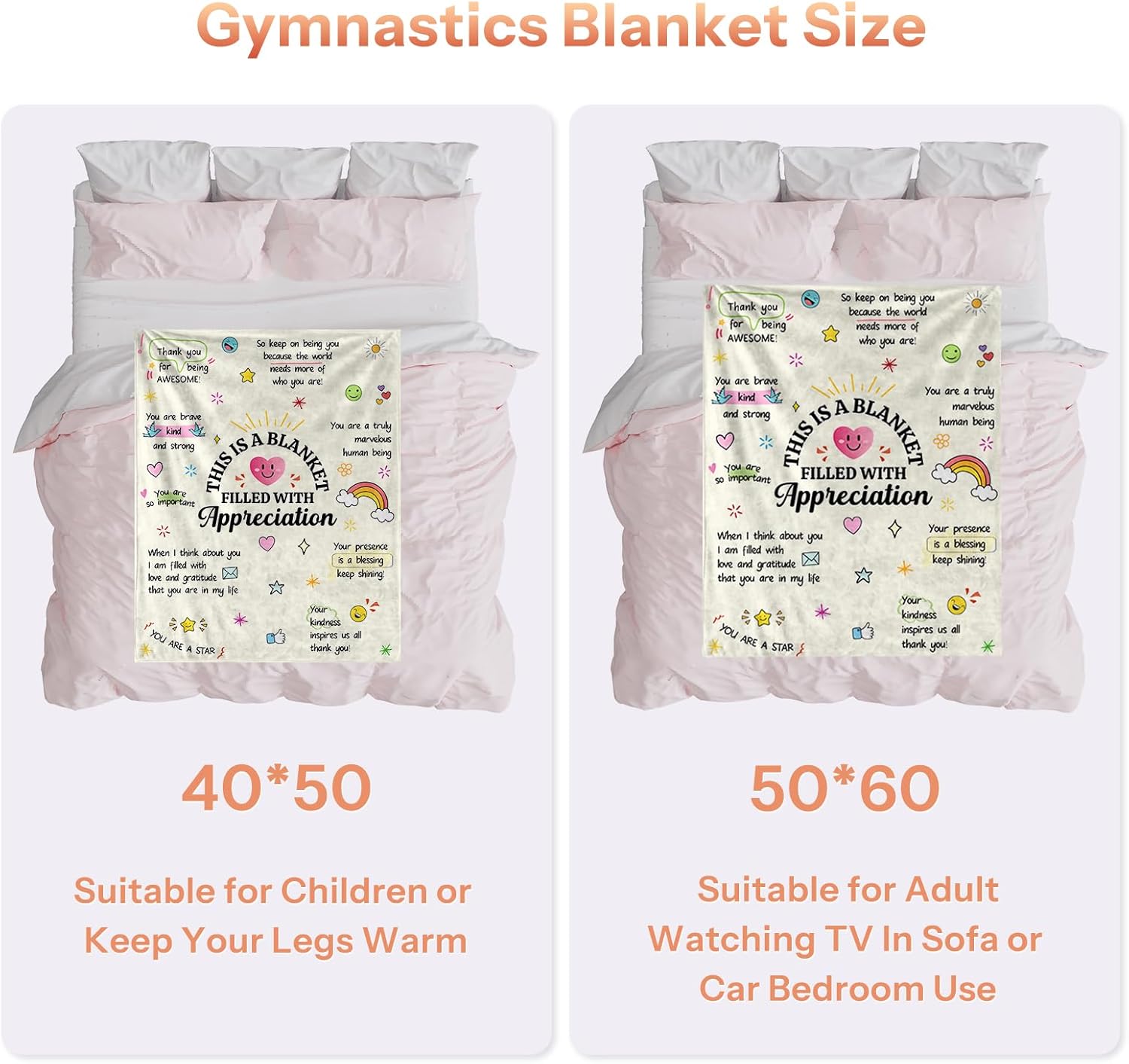 Thank You Gifts Blanket for Women, Appreciation Blanket for Women-Soft Flannel Throw Blanket, Farewell Gifts for Coworkers, Gift for Friends Teacher Employee Nurse Birthday Christmas 60×50 in