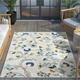 thumbnail image 3 of Well Woven Neveh Grey Floral Indoor/Outdoor High-Low Pile Runner 2'7" x 9'10", 3 of 10
