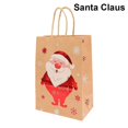 thumbnail image 1 of Bolsas de regalo de papel Kraft de Navidad, caja de dulces de Papá Noel, caja de dulces, bolsa de embalaje, suministros de decoración del hogar para fiesta de Navidad, venta al por mayor, 2024, 1 of 4