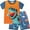 3# Orange, variant on FEDPOP Toddler Boy Green Dinosaur Pajamas 100% Cotton Short Sleeve Size 3T