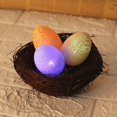 thumbnail image 3 of Fiudx Ofertas Del Día Decoración De Pascua Led Luminosa Agrietada Eg G Paja Tejida De Ratán Pequeña, 3 of 4