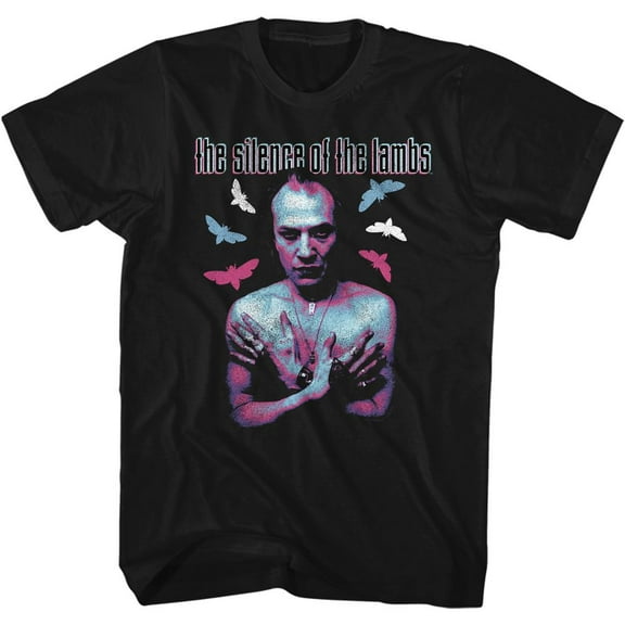 Silence of the Lambs Bill Neon Colors Black Adult T-Shirt