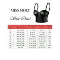 thumbnail image 4 of MISS MOLY Womens PU Leather Bustier Crop Top Gothic Punk Push Up Women's Corset Top Bra, 4 of 7