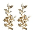 thumbnail image 4 of AMLESO 10Pieces Alloy Crystal Flower Leaves Flatback Buttons for Wedding Decoration, 4 of 8