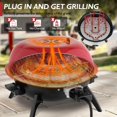 thumbnail image 2 of Parrilla eléctrica ROVSUN 1600 W roja de acero inoxidable portátil, 2 of 8