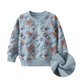 thumbnail image 5 of Gibobby Sudadera con capucha Otoño Invierno niños pequeños niñas de manga larga con estampado de animados sudadera con capucha de lana Tops prendas de ve(Azul, 1-2 Años), 5 of 5