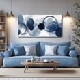 thumbnail image 3 of 48x24 Inches Blue Watercolor Circle Abstract Canvas Wall Art, Modern Indigo Circular Print Wall Decor, Minimalist Picture for Living Room Bedroom Office Home Decoration, 3 of 8