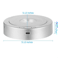 thumbnail image 7 of Round Stand Led Rotating Display Stand Base for Crystals Lighted Base 8 Light Modes Display Pedestals(Silver), 7 of 7