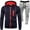 Navy, variant on Sweatsuits For Men Set Big And Tall, Men's Tracksuits 2 Piece Outfit Outfits Hooded Athletic Tracksuit Jogging Suit (XL,Red)