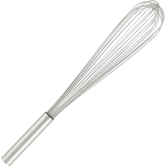 Truecraftware - 18" Stainless Steel Piano Whip/Whisk - Kitchen Wire Whisk for Whisking Beating Blending Ingredients and Mixing Sauces