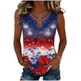 thumbnail image 2 of Noric Women's Sleeveless Tank Tops 4th of July Print O-Ring Cutout Loose Fit Casual Summer Tops, 2 of 7