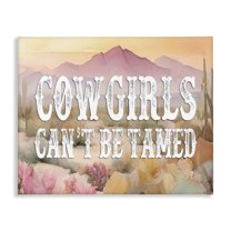 Stupell Industries Cowgirls Can't Be Tamed Landscape & Nature Painting Wrapped Canvas Art Print Wall Art, 40 x 30