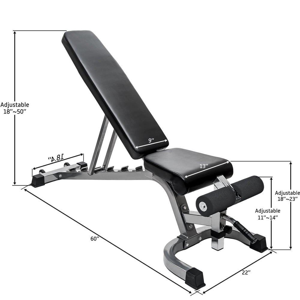 Buy Adjustable Weight Bench, Heavy Duty Weight Bench with 7 Back
